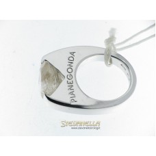 PIANEGONDA anello argento e quarzo rutilato tondo referenza AA010466 mis.16 new